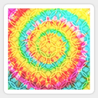 Tie Dye Floral Pattern Sticker